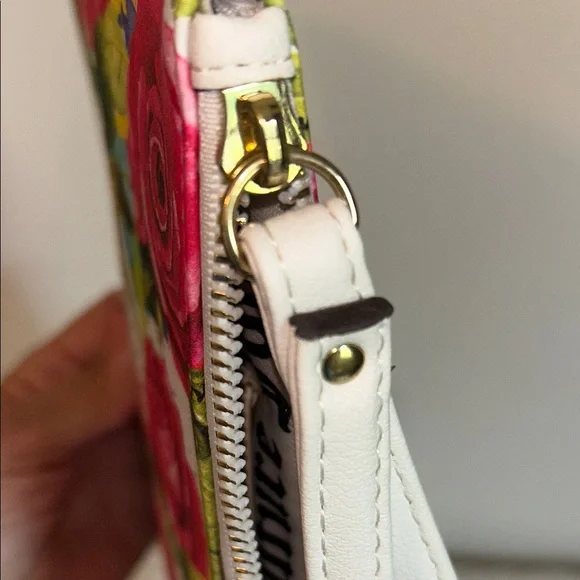 Juicy Couture Rose Print Clutch - Pink and Green - Picture 12 of 14